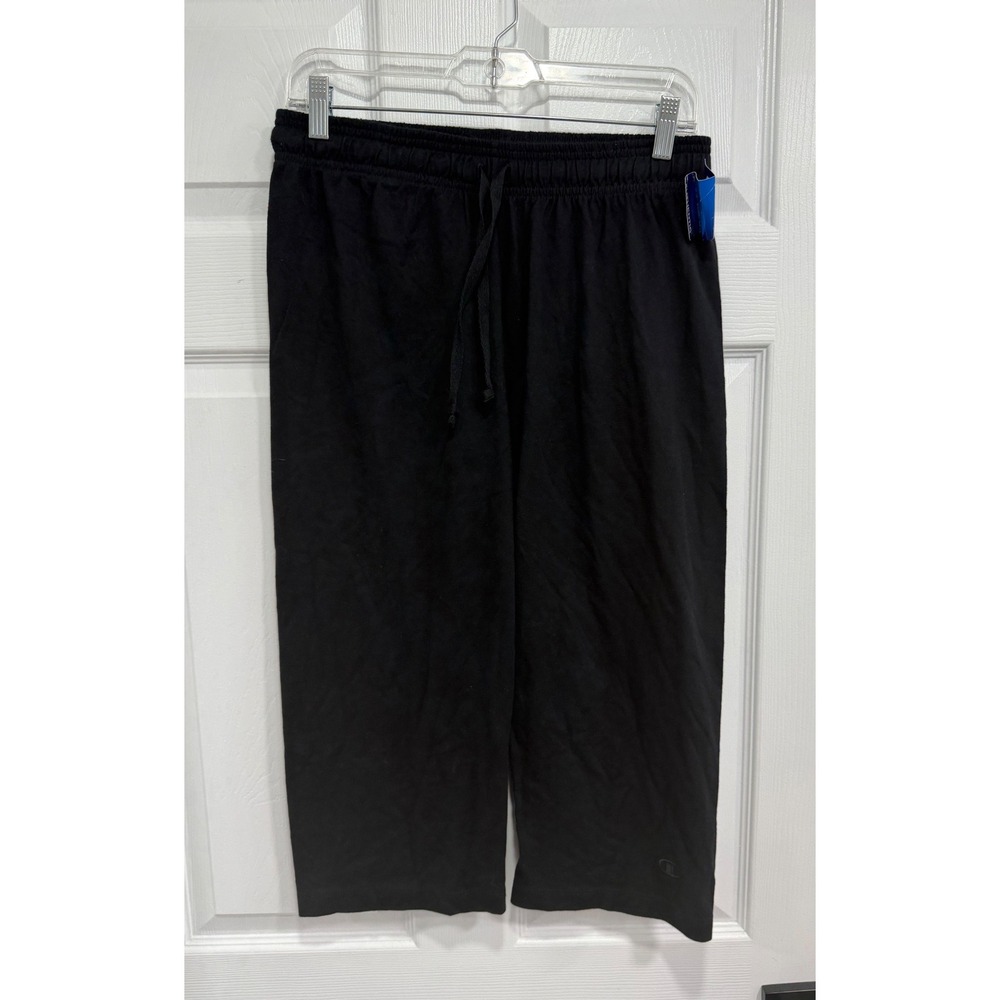 Champion Womens Jersey Pants M7420 Black‎ Elastic Waist Drawstring Small NWT